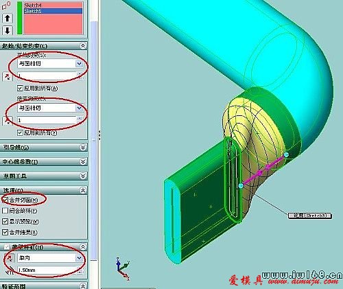 SolidWorks打扁管的最快画