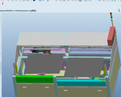 大尺寸玻璃翻转机（SolidWorks/ProE/Creo设计，step格式）