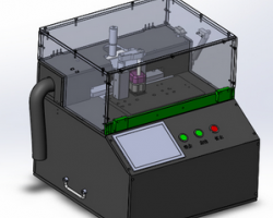 手机电源壳切割检测机（SolidWorks设计，提供Sldprt/Sldasm格式）