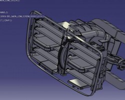 汽车出风口（Catia设计，提供CATPart/CATProduct/CATDrawing格式）