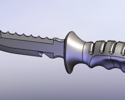 小刀设计图纸可更改（SolidWorks设计，提供Sldprt格式）