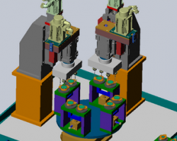 多工位钻孔攻丝机模型（SolidWorks设计，提供step/iges格式）