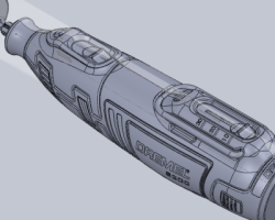 Dremel 8200充电式无绳电磨机（SolidWorks设计，提供Sldprt格式）