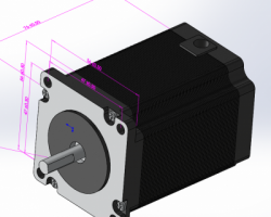 步进电机、实测图（SolidWorks设计，提供step/Sldprt格式）