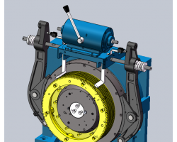 永磁同步电机直驱曳引机（SolidWorks设计，提供Sldprt/Sldasm格式）