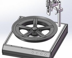 轮毂点胶机、圆形点胶机（SolidWorks设计，提供Sldprt/Sldasm格式）